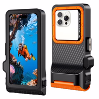 Tech-Protect IPX8 Pro Waterproof Phone Maciņš - oranžs and melns