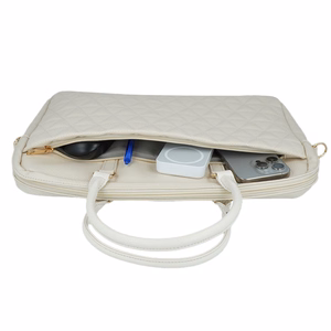 Wonder Portatīvā datora soma 15–16 collas pico quilted beiges krāsas