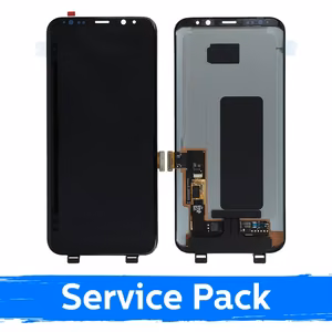 LCD Displejs Saderīgs ar Samsung G955 S8 Plus Melns (Service Pack) (NF version)