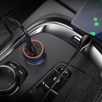 Automobiļa lādētājs Hoco USB A + USB C PD QC3.0 3A 20W Z46A metāla pelēks