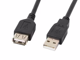 LANBERG USB EXTENSION CABLE 2.0 AM-AF 1.8M (melns) CA-USBE-10CC-0018-BK