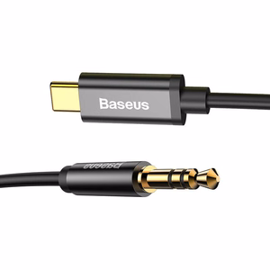 Baseus audio kabelis Yiven M01 USB-C - jack 3,5 mm 1,2 m melns
