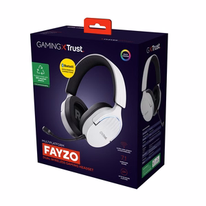 Trust GXT 491W FAYZO vadu un bezvadu spēļu austiņas USB Type-C Bluetooth melns, balts