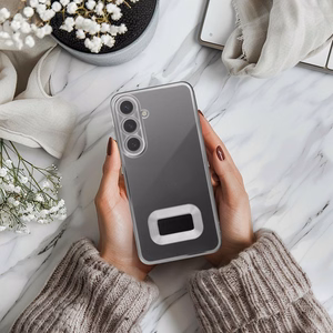 GLAM Viedtālruņa apvalks SAMSUNG S25 sudrabains