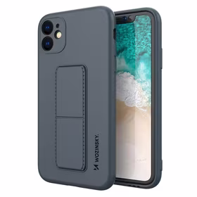 Wozinsky Kickstand Case silikona viedtālruņa apvalks ar statīvu iPhone 11 Pro Max tumši zila