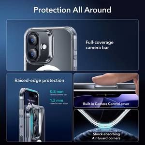 ESR Classic Hybrid MagSafe + rūdītā stikla komplekts iPhone 17 - caurspīdīgs