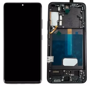 LCD screen Samsung S906 S22 Plus ar touch screen un frame Melns OLED (real size)