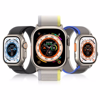 Sporta Velcro siksna Apple Watch Ultra / 9 / 8 / 7 / 6 / SE / 5 / 4 / 3 / 2 / 1 (42, 44, 45, 49 mm) Dux Ducis siksna YJ versija - zila-pelēka