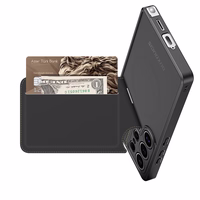 Viedtālruņa apvalks Samsung Galaxy S25 Ultra ar statīvu un maku (m) - melns