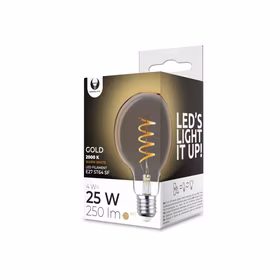 LED Bulb Filaments E27 G95 4W 230V 2000K 250lm SF zelta Forever Light