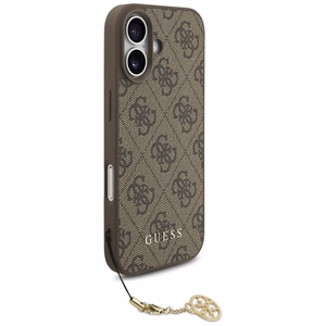 Guess 4G Charms Collection Magnētiskais viedtālruņa apvalks iPhone 17 - brūns