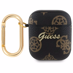 Guess GUA2PG4GPK AirPods 1/2 apvalks melns 4G Hook