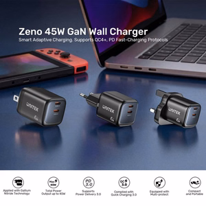 Unitek GaN tīkla lādētājs 45W 2x USB-C PD 3.0 QC