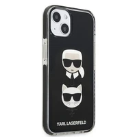 Viedtālruņa apvalks Karl Lagerfeld Karl&Choupette Head Case iPhone 13 - melns
