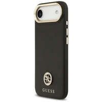 Guess Graudains Strass Logotips Magnētiskais viedtālruņa apvalks iPhone Air - melns