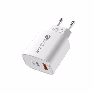 A6MaxL 20W USB-A USB-C sienas lādētājs ar USB-C - USB-C 1m kabeli – balts
