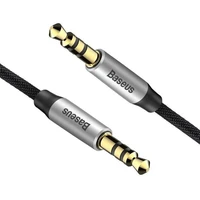 Baseus Yiven Audio kabelis ar mini jack 3,5mm AUX, 1m (melns un sudrabains)