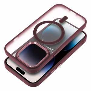 Case for iPhone 17 Pro Max / 18 Pro Max (low camera edge) Matte Mag Cover compatible with MagSafe red