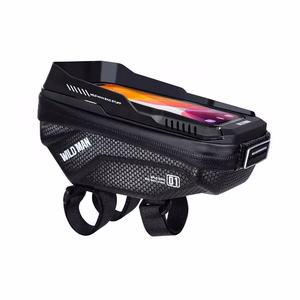 WILDMAN ceļojumu soma velosipēda stūrei ar rāvējslēdzēju, 1L (4 "- 7"), XT1, melna