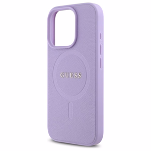 Guess Saffiano Magnētiskais viedtālruņa apvalks iPhone 16 Pro Max - violets