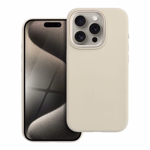 Maciņš priekš iPhone 15 PRO Forcell F-Protect Frame Premium saderīgs ar Magsafe antīki balts