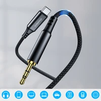 Choetech AUX006 USB-C / mini džeks 3,5 mm kabelis 1 m - melns