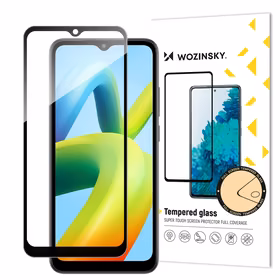 Wozinsky Aizsargstikls ar pilnu līmējumu Xiaomi Redmi A1+ 9H, ar melnu rāmi