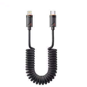 USB Kabelis Essager Chuan4 melns 29W Type-C / Lightning 120cm