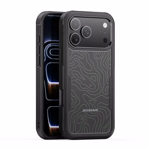 Korpuss Dux Ducis Apple iPhone 17 Pro Max melns (Kontūru raksts)