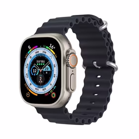 DUX DUCIS Ocean Wave silikona pulksteņa siksna Apple Watch 38/40/41 mm grafīta