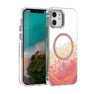 Чехол Epoxy Mag для iPhone 12 / 12 Pro 6,1" розовый