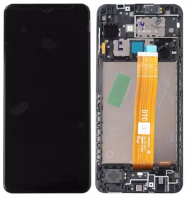 LCD screen Samsung A125 A12 2020 ar touch screen un frame melns original (used Grade A)