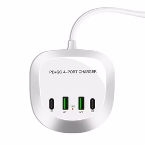 Travel Charger T3P+ - 2x Type C + 2x USB - QC + PD 40W White