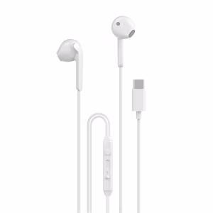 Dudao X3C ieliekamās vadu USB-C austiņas 1.2m - baltas
