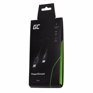 Green Cell KABGC30 USB kabelis USB 2.0 1,2 m USB C, melns