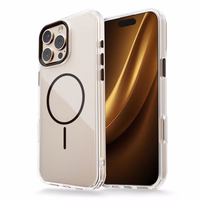 Clear Thin Mag maciņš for iPhone 16 Pro 6,3" melns