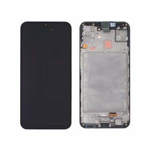 LCD ekrāns Samsung A155 A15 4G/A156 A15 5G ar skārienekrānu un rāmi oriģināls melns (servisa iepakojums)