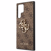 Guess 4G Big Metal Logo apvalks Samsung Galaxy S22 Ultra - brūns