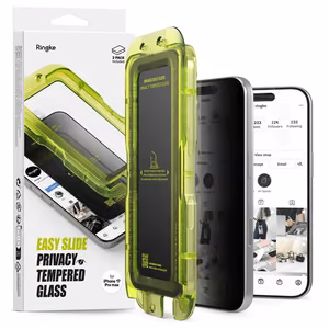 Ringke Easy Slide 2-komplekts privātuma stikls iPhone 17 Pro - melns