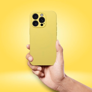 Case for iPhone 15 PRO MAX Silicone 2mm (camera protection) compatible with MagSafe yellow