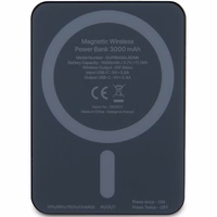 Magnētiskā indukcijas uzlādes ierīce Guess MagSafe Metal Script Logo 5W 3000mAh (melna)