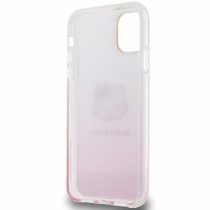 Hello Kitty IML Gradient Electrop Kitty Head korpuss viedtālrunim iPhone 11 / XR - rozā