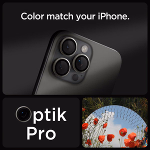 Spigen Optik.tR EZ Fit kameras aizsargs iPhone 14 Pro / Pro Max / 15 Pro / Pro Max – dabīgais titāns, 2 gab.