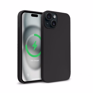 Crong Color Cover Magnetic MagSafe vāciņš ierīcei iPhone 15 Plus, melns