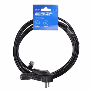 SAVIO CL-146 Power cable Schuko IEC C13, 3 m melns