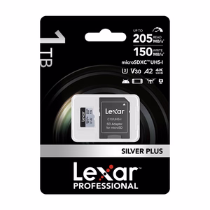 Lexar High-Performance Silver Plus microSDXC atmiņas karte 1 TB + adapteris