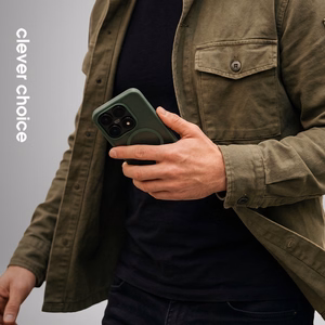 Crong Hybrid Matte Magnetic MagSafe vāciņš ierīcei Xiaomi 17, zaļš