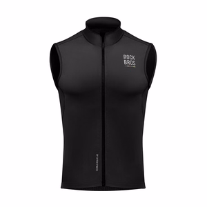 Rockbros TLMJ002 ROAD TO SKY siltināta vēja necaurlaidīga riteņbraukšanas veste, S izmērs – melna