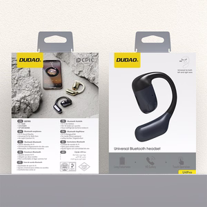 Dudao U4Pro Bluetooth Over-Ear Headphone, Universal for Both Ears - Black