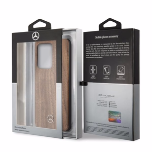 Mercedes Wood Line Walnut Case for Samsung Galaxy S20 Ultra - Brown